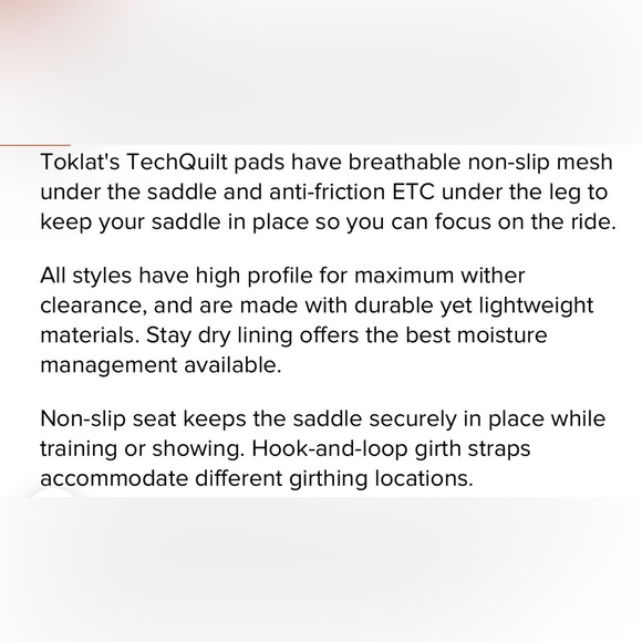 T3 TechQuilt Stay Dry Dressage Pad - White - Picture 5 of 6